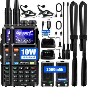 lot 7441 image: BAOFENG UV-5RM Ham Radio Handheld 10W Walkie Talkies Long Range 2 Pack