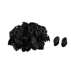lot 8144 image: uxcell Plastic Table Feet Oval Design Tube Pipe Insert End Cap 50 PCS Black