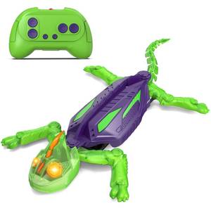 lot 8185 image: RC Wall Climbing Gecko with Glow-in-The-Dark, Remote Control Gecko Toy for Kids, Floor & Wall Crawling, Glowing Eyes, 360° Rotating, Upgrade Low Noise, Christmas Birthday Gifts for Boys & Girls