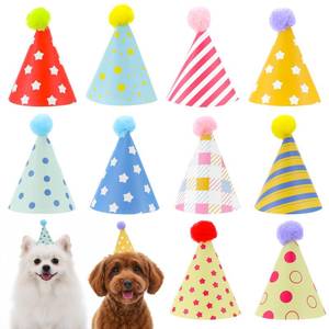 lot 8186 image: 10pcs Colorful Mini Party Hats, Paper Cute Party Hats for Stuffed Animals