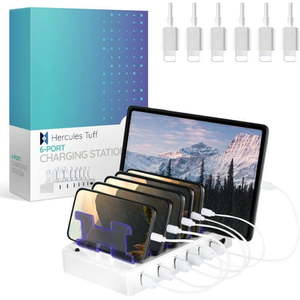 lot 8228 image: Hercules Tuff Charging Station for Multiple Devices  with 6 USB Fast Ports  Compatible with Cell Phones  Smart Phones  Tablets  and Other Electronics