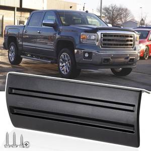 lot 8232 image: License Plate Bracket Front Bumper Components Center Cover Pkg for 2014 2015 GMC Sierra 1500 Front Bumper License Plate Holder Mounting Bracket Cover Replace# 22877653 GM1068149