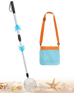 lot 8239 image: 1 Pack 21.633 Adjustable Sand Sifter with Seashell Bags for Adults Kids