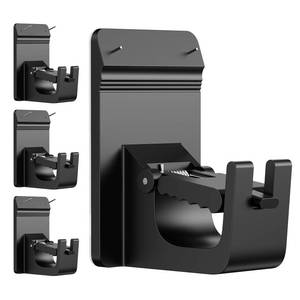 lot 8243 image: Universal Heavy Duty Curtain Rod Brackets, No Drill Curtain Rod Brackets with Adhesive & Invisible Nail, 30LB Load Curtain Rod Holders, Damage Free Curtain Rod Hooks for Wall, Bathroom, Kitchen 4PC
