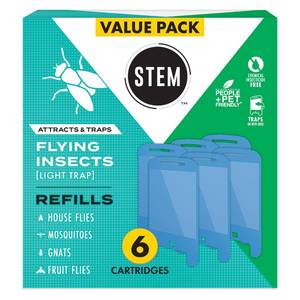 lot 9230 image: STEM Flying Insect Light Trap Refill Cartridges, Insecticide-Free, 6 Count