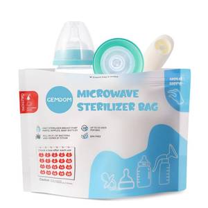 lot 10278 image: Gemdom Large 15 Pack Microwave Steam Sterilizer Bags, 20 Uses Per Bag