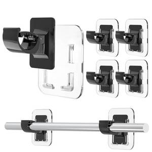 lot 10280 image: Detachable Adhesive Curtain Rod Holder-20LB, No Drill Curtain Rod Brackets