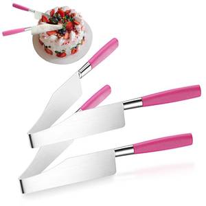 lot 10282 image: Perthlin 2 Pieces Cake Cutter Slicer Stainless Steel Adjustable,Rose Red