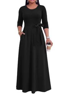 lot 10287 image: FANDEE Maxi Long Dress Women, Church A Line Casual Empire Waist Dresses