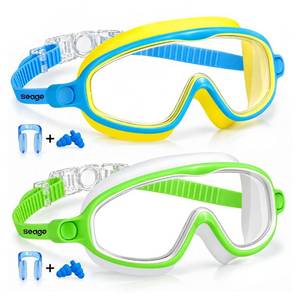 lot 12370 image: Seago 2 Pack Kids Swim Goggles Anti-Fog UV Protection