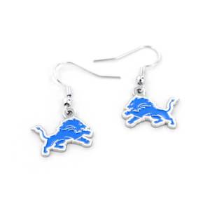 lot 12374 image: Aminco NFL Detroit Lions Logo Dangler Earrings
