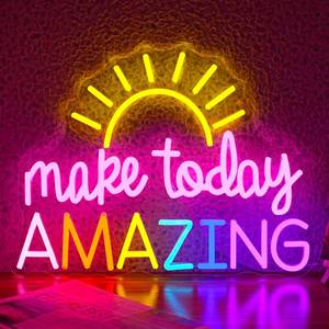 lot 12377 image: Yellow Sunrise Neon LED Light Sign