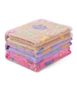 lot 12378 image: Luciphia Pet Blankets 3-Pack Coral Velvet Bone Pattern
