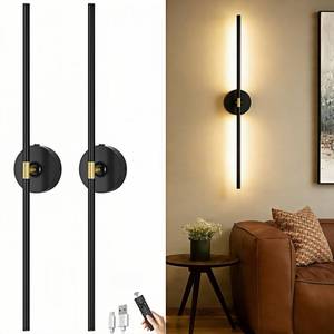 lot 13082 image: iThird Battery Operated Wall Sconce Set of 2
