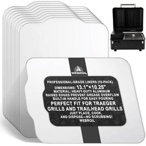 lot 13086 image: Webroil BAC458 Drip Tray Liners for Traeger Grills