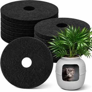 lot 13114 image: Saillong Carbon Filters for Hidden Cat Litter Box, 12-Pack