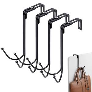 lot 14144 image: Flutesan Adjustable Cubicle Hooks 4-Piece Set Black