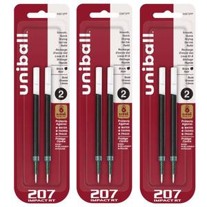 lot 14148 image: Uni-Ball 207 Impact RT Gel Ink Refills 1.0mm Bold Black