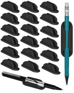lot 14158 image: Tiizze Silicone Adhesive Pencil Holders, 20 Pack Black