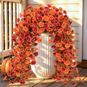 lot 14162 image: Julako Artificial Hanging Fall Flowers, 2 PCS 36 Inch
