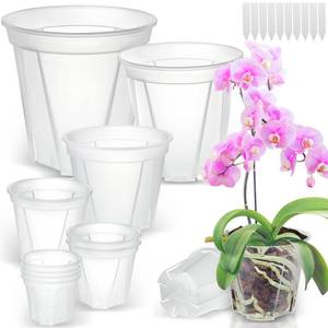 lot 17030 image: VIOBEPASS Clear Plant Nursery Pots 10-Pack