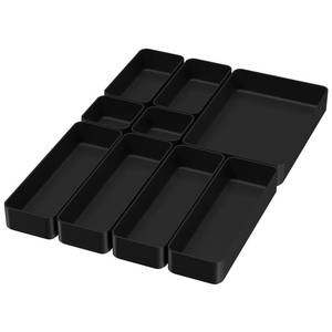 lot 17036 image: CHANCETSUI 9-Piece Stackable Drawer Organizer Tray Set