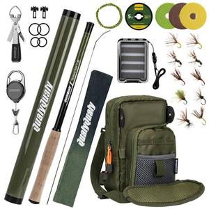lot 17058 image: QualyQualy Tenkara Fly Rod Combo Kit 10.6ft11.6ft