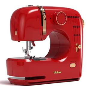 lot 17061 image: Victool Mini Sewing Machine with 16 Built-in Stitches