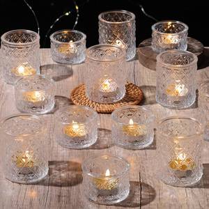 lot 17067 image: TripodBird Glass Tealight Candle Holders 36-Pack