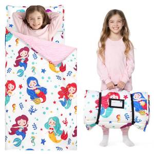 lot 17075 image: Joiedomi Toddler Nap Mat 55x30 with Pillow and Blanket