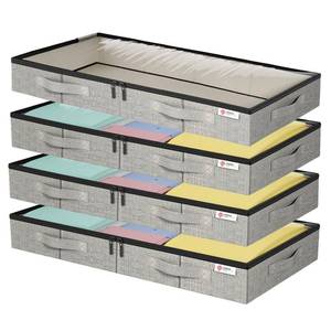 lot 17077 image: YearningHome Underbed Storage Containers 4.5 4-Pack