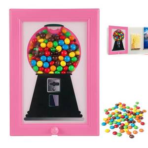 lot 17089 image: Fukaisu Candy Dispenser Picture Frame, Wall Mount, Pink