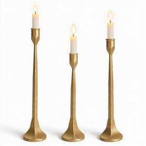 lot 17093 image: Novyxis Cast Iron Taper Candle Holders Set of 3