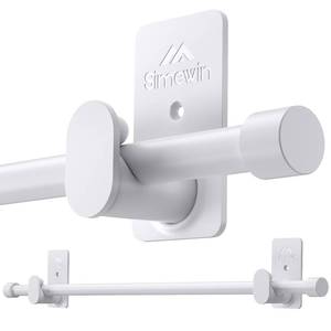 lot 17100 image: SIMEWIN No-Drill Curtain Rod 58 30-120