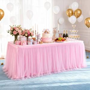 lot 18341 image: THARAHT Tulle Table Skirt 6ft 180cm