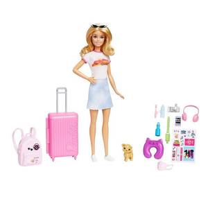 lot 18344 image: Barbie Malibu Travel Set with Puppy & Accessories HJY18