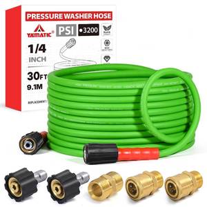 lot 18345 image: Yamatic Flexible Pressure Washer Hose 30 FT 14
