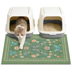 lot 18381 image: Unicorn Catcher Litter Box Mat 34x22 Non-Slip