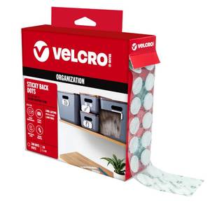 lot 18384 image: VELCRO Brand Adhesive Dots 1 Inch White 100 Pack