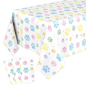 lot 18400 image: Gilprop Dog Paw Prints Tablecloth Plastic 2-Pack