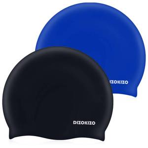 lot 18410 image: Dizokizo Silicone Swim Cap 2-Pack