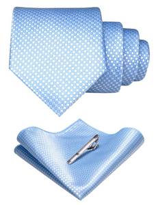 lot 18422 image: RBOCOTT Mens Woven Baby Blue Tie Set