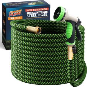lot 19030 image: PowerFlow 75 Ft Metal Garden Hose Non-Expandable (Used)