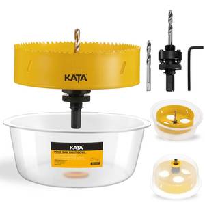 lot 19193 image: KATA 6 Inch Hole Saw for Recessed Lights with Silicone Dust Bowl Catcher