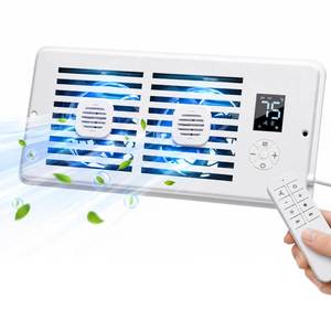 lot 19206 image: Wuraire Quiet Register Booster Fan for FloorWall Registers, 4 x 10 Smart Vent Fan Booster with Auto Thermostat Temperature Control, HVAC Air Vent Fan, Adjustable Speeds, Aromatherapy