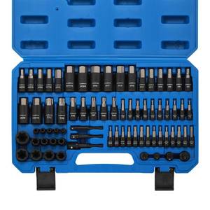lot 19213 image: CASOMAN 71-Piece Master Hex & Torx Bit Socket Set, 14 & 38 & 12 Drive, MetricSAE Hex Bit Sockets, Star Bit Sockets (T6 - T70), E-Torx Sockets (E4 - E24), with Storage Case