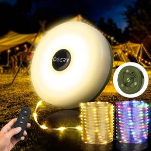lot 20013 image: OGERY Camping String Lights with Remote, 4 in 1 Quick Storage 32.8FT 8 Mode