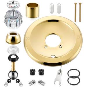 lot 20019 image: Delta RP6046 Shower Valve Trim Repair Kit Polished Brass