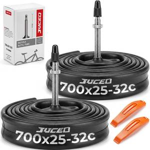 lot 20162 image: JUCEO Bike Inner Tube for 700x25-32c 2 Pack 48mm Presta Valve