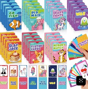 lot 17032 image: Zubebe 28 Pack Kids Card Games Set, Classic Games